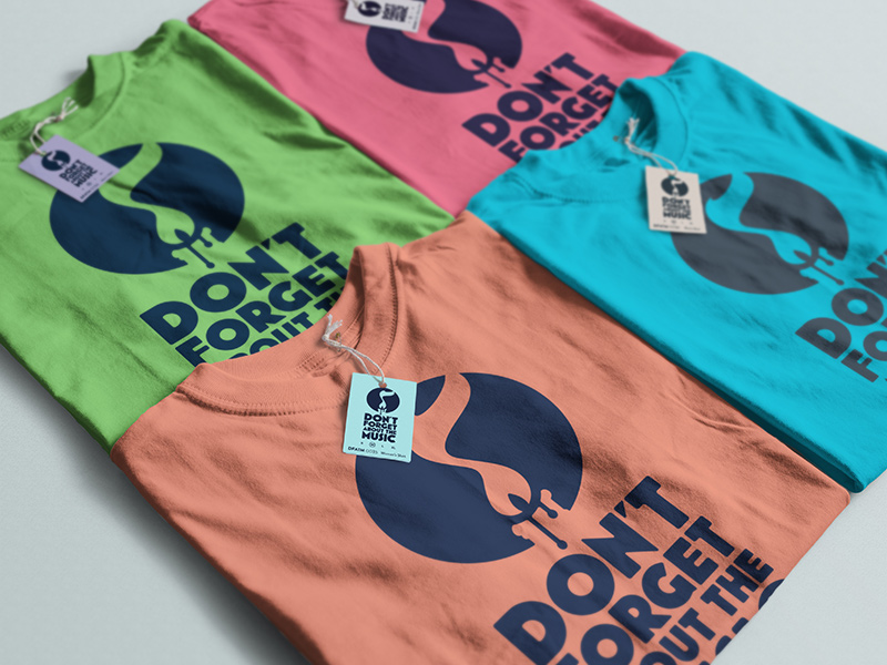 T-shirts, clean, various colors.