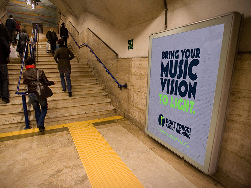 Subway advertisement, tagline as the hero.