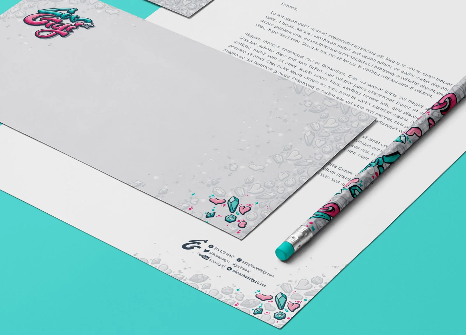 Stationery suite.