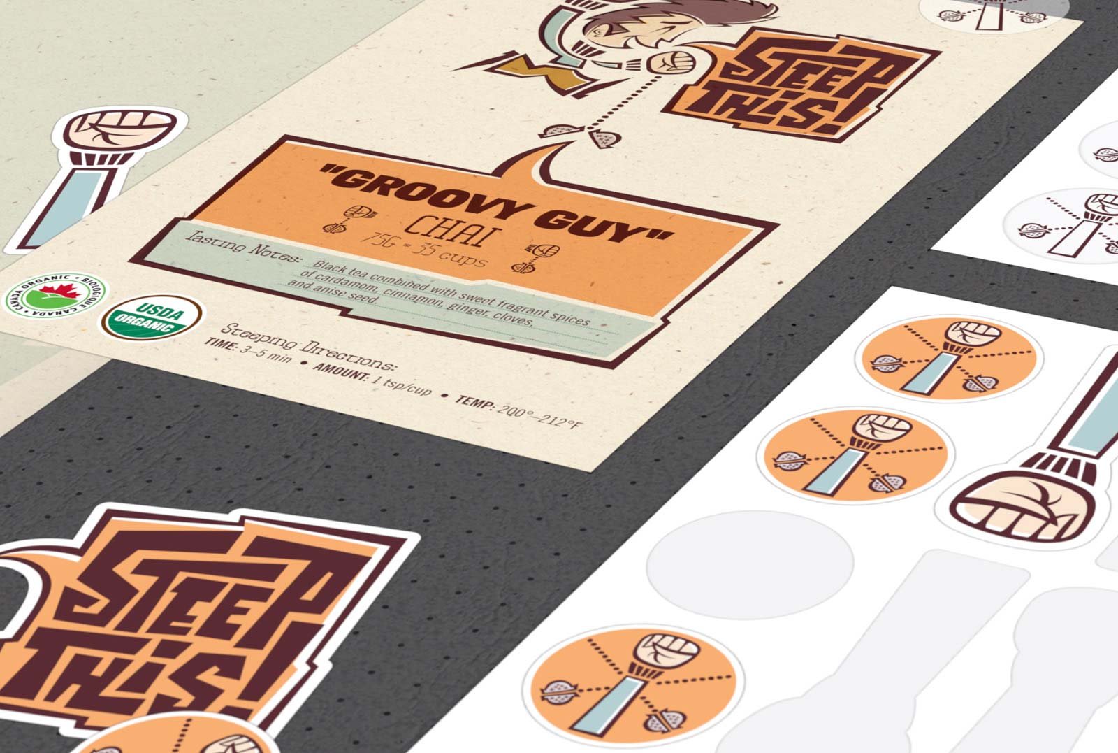 Steep This! stationery suite detail