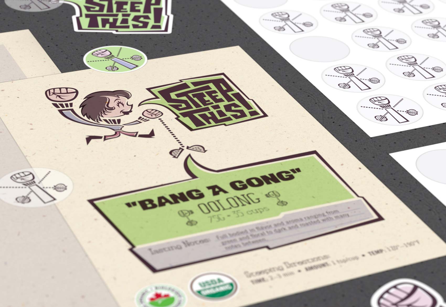 Steep This! stationery suite detail