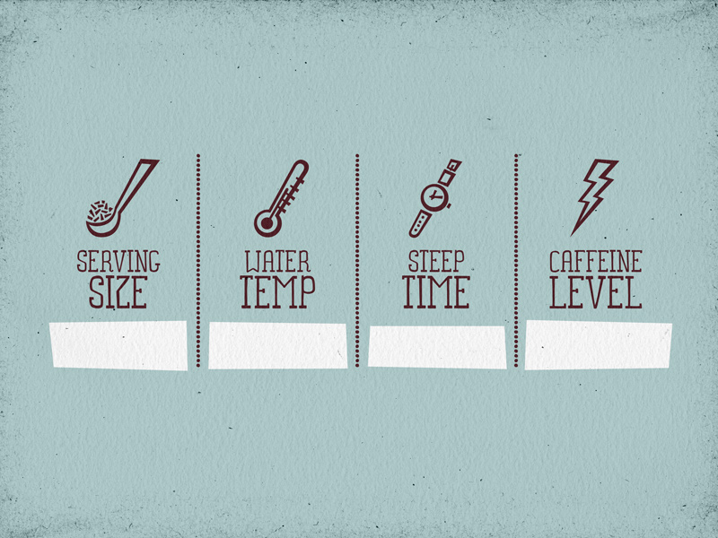 Steep This! packaging icons