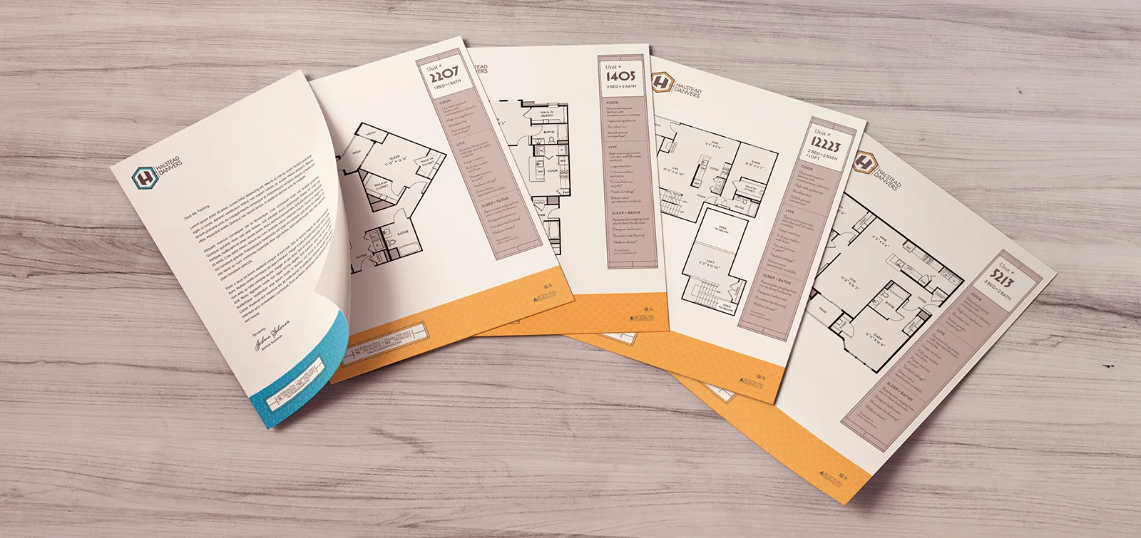 Letterhead and floor plans