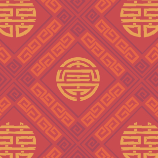 Chinese lucky symbols pattern