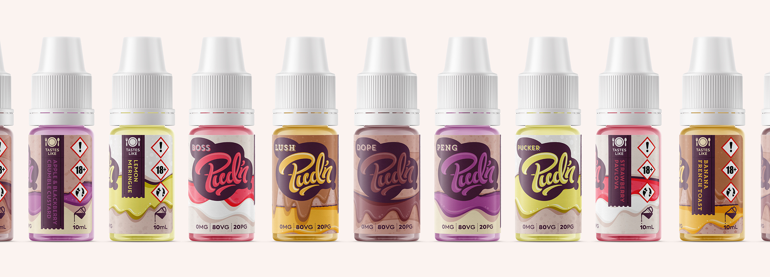 Pud'n by Shoreditch – E-liquid branding &amp; packaging