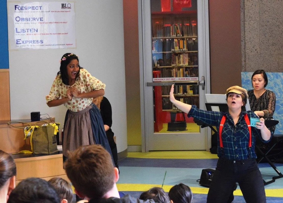  Performing Humperdinck's  Hänsel and Gretel &nbsp;on piano with Maya Kherani, soprano (standing) and Heather Gallagher, mezzo-soprano (kneeling) in a Community Performance for Boston Lyric Opera at the Boston Public Library. &nbsp;March, 2017 