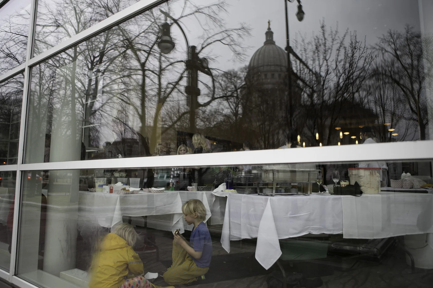 The children of celebrated restauranteur, Jonny Hunter, sample treats from Madison Sourdough Company with a great view of the state capital building. Sunday Funday brought all ages out for the festivities at Le Toile.