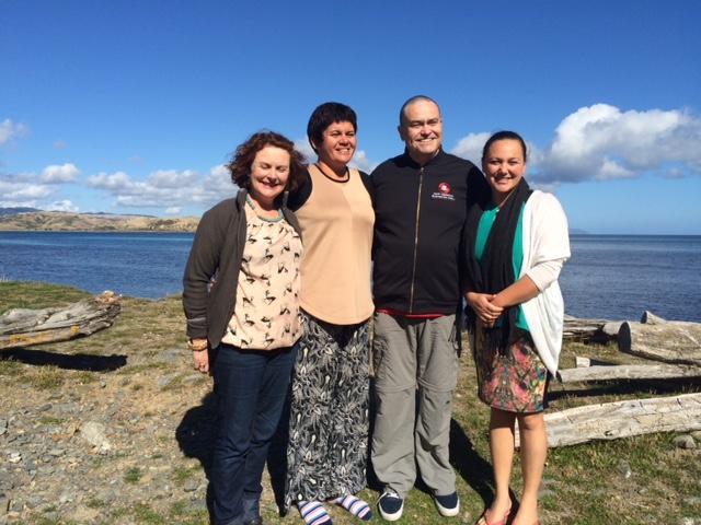 Michelle Lomax-Sawyers; Gina-Lee Duncan, Matt James and Mel Tainui in heartland Hongoeka