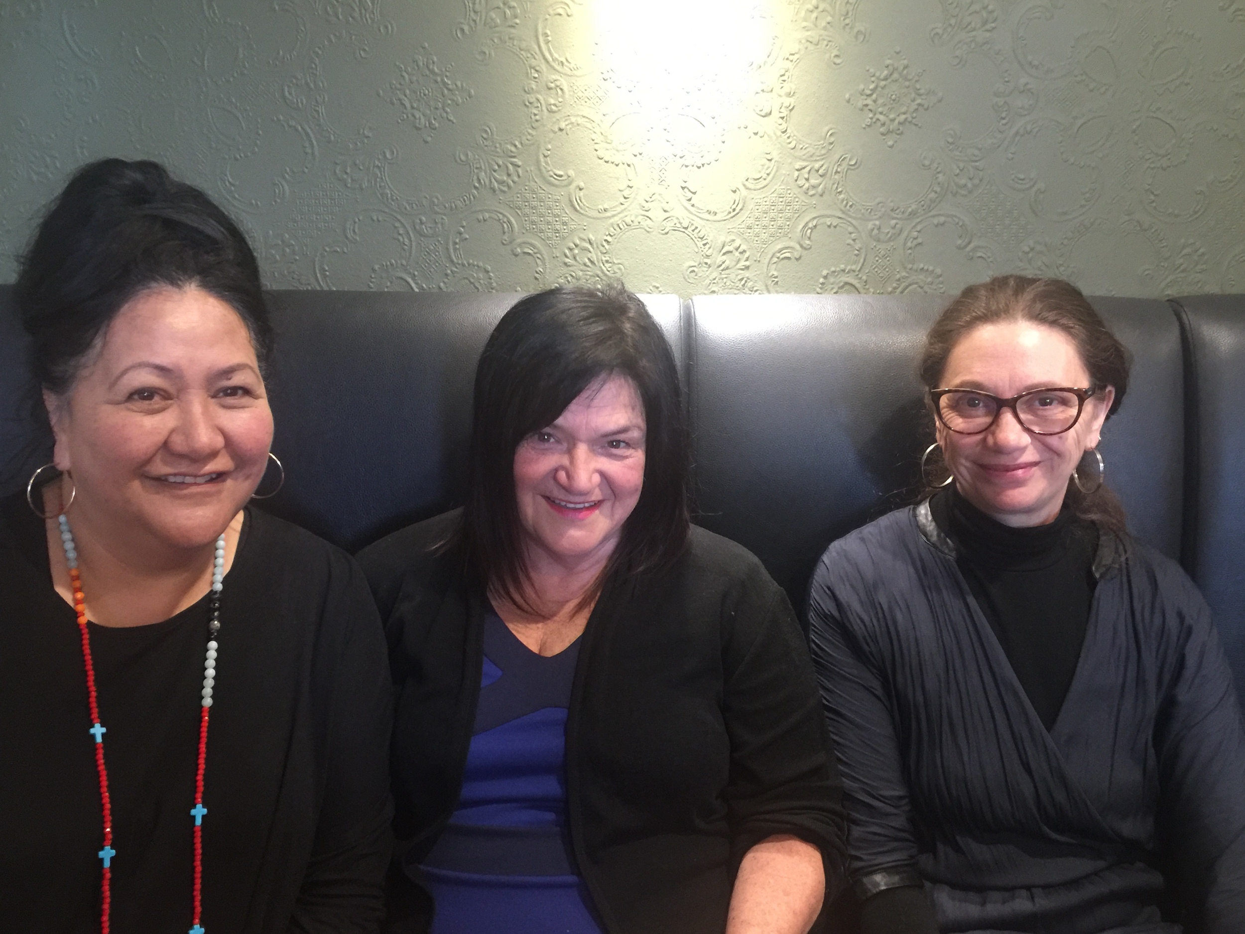 Donna Matahaere-Atariki, Cherry Bertanees and Tracey Potiki