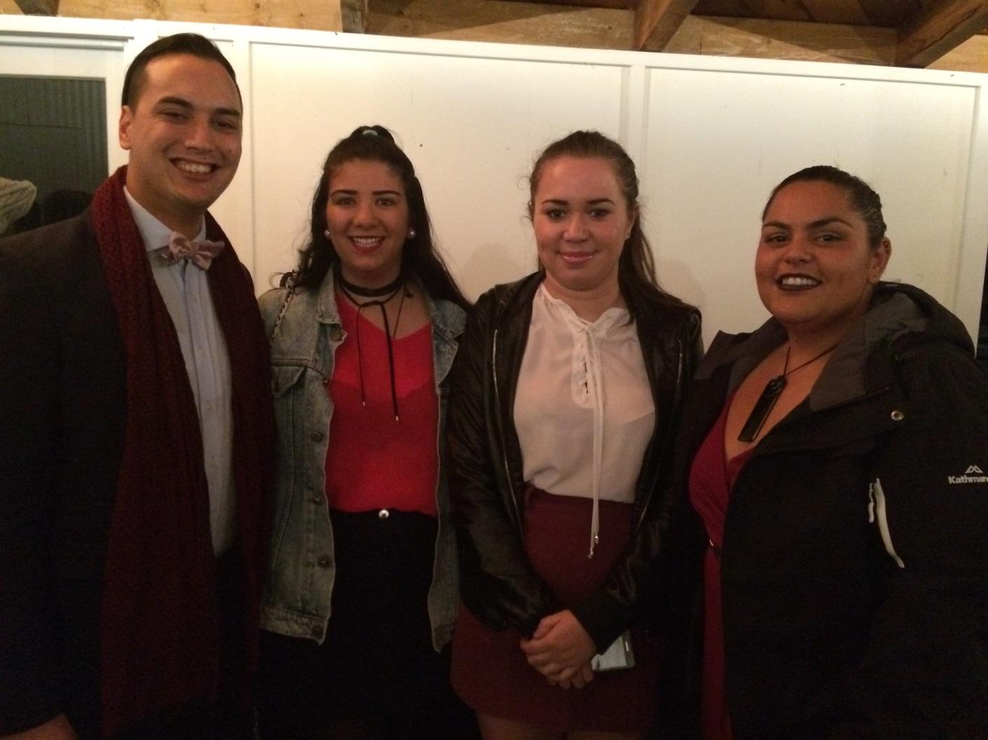 Te Kakano o Te Totara crew dressed up for the hakari.