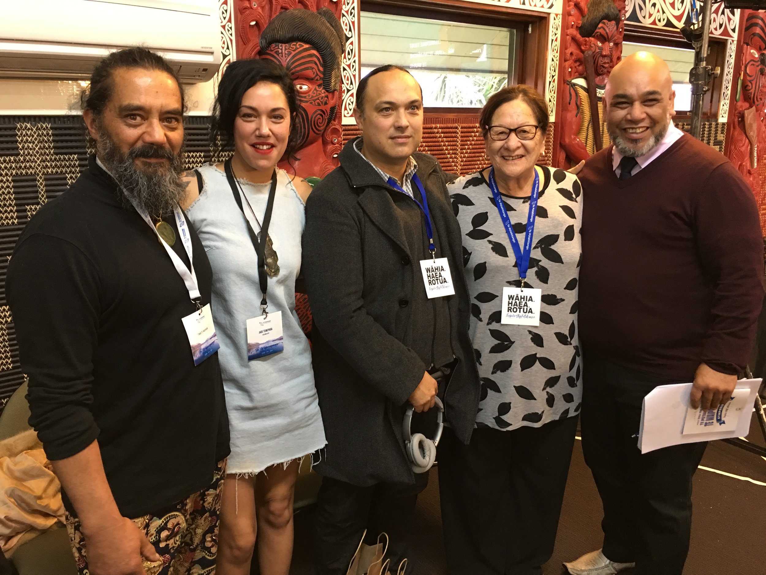 Timoti Moran, Jade Temepara, Marcus Akuhata-Brown, Whaea Molly Luke, Rā Dallas
