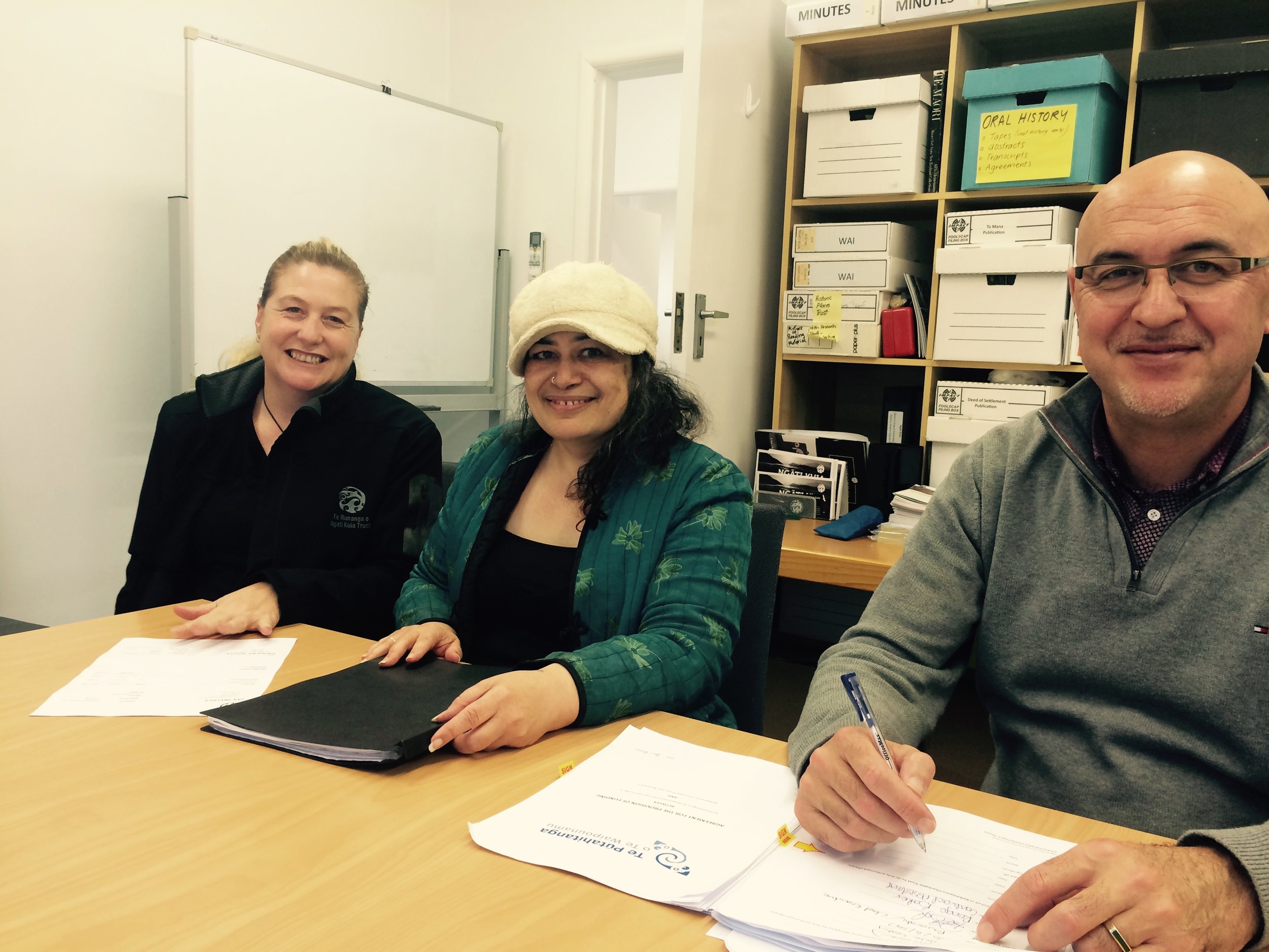 Lea - Jane Hemi - Noel Hemi and David Johnston (Ngāti Kuia) in support