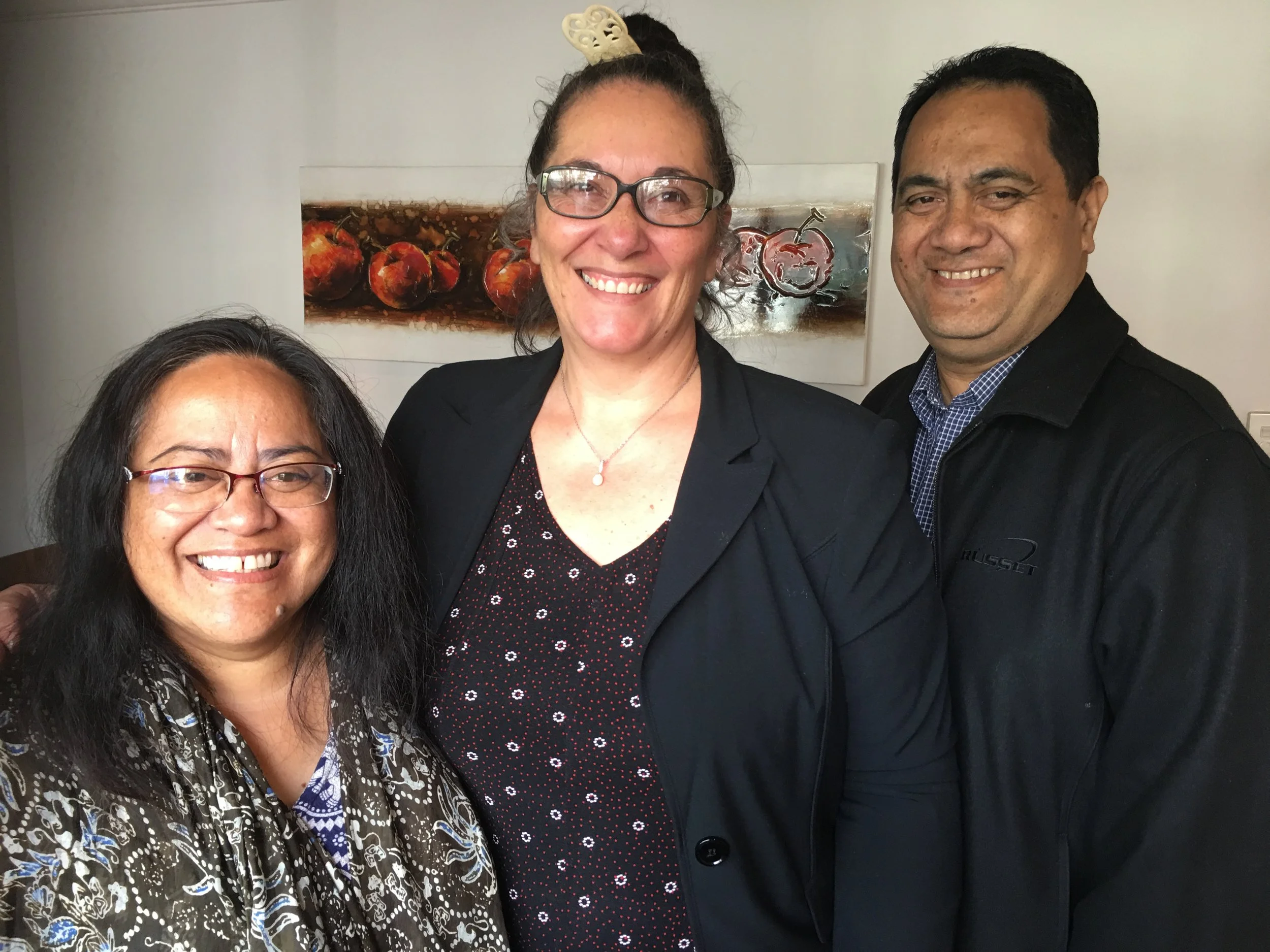 Maire Kipa with Jenny Bryers Reneti and James Reneti