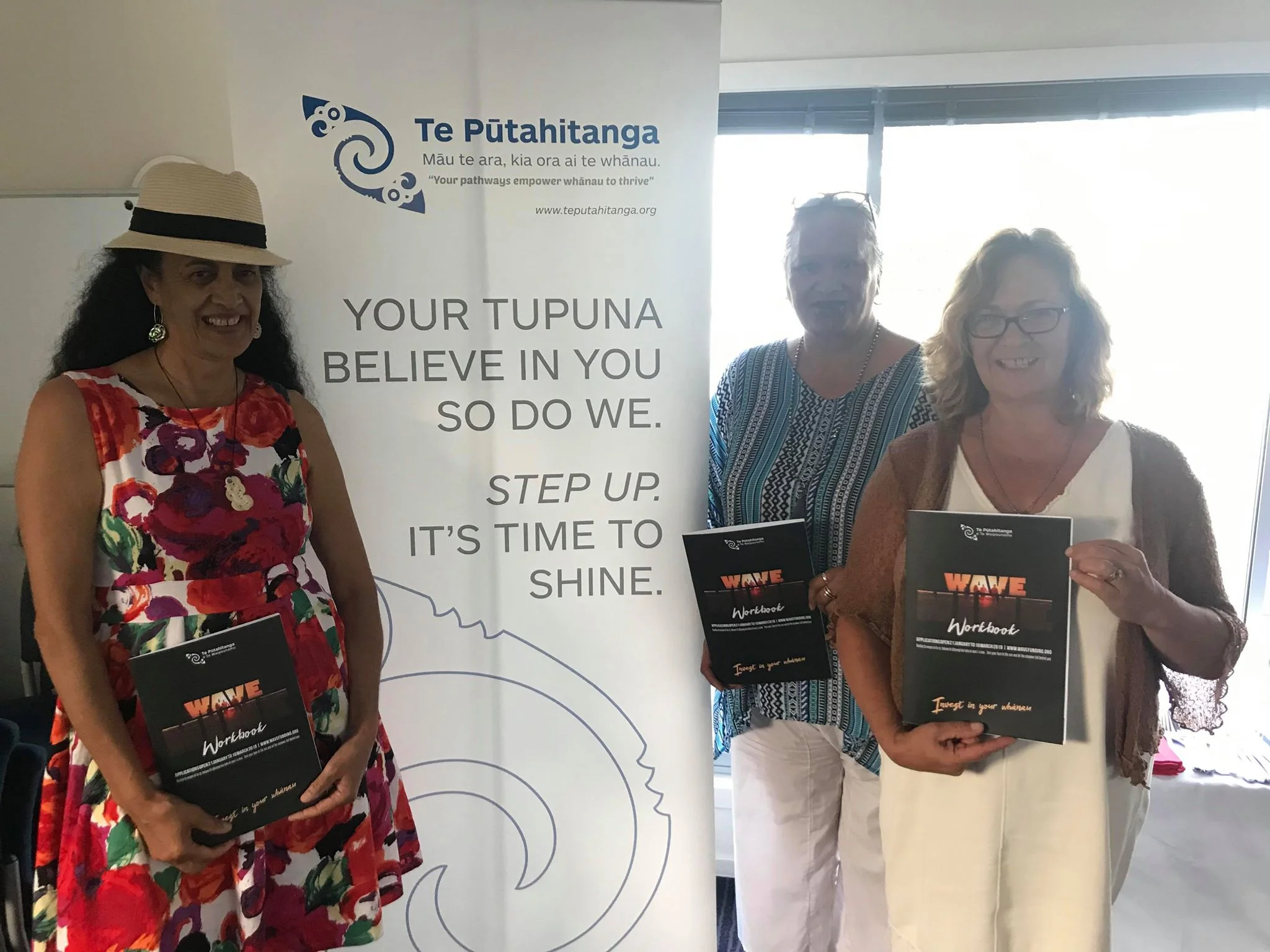 Ngaio Te Ua, Lorraine Hawke and Heather Manawatu in Kaikōura.