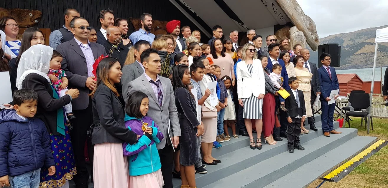 Citizenship ceremony at Ōnuku Marae