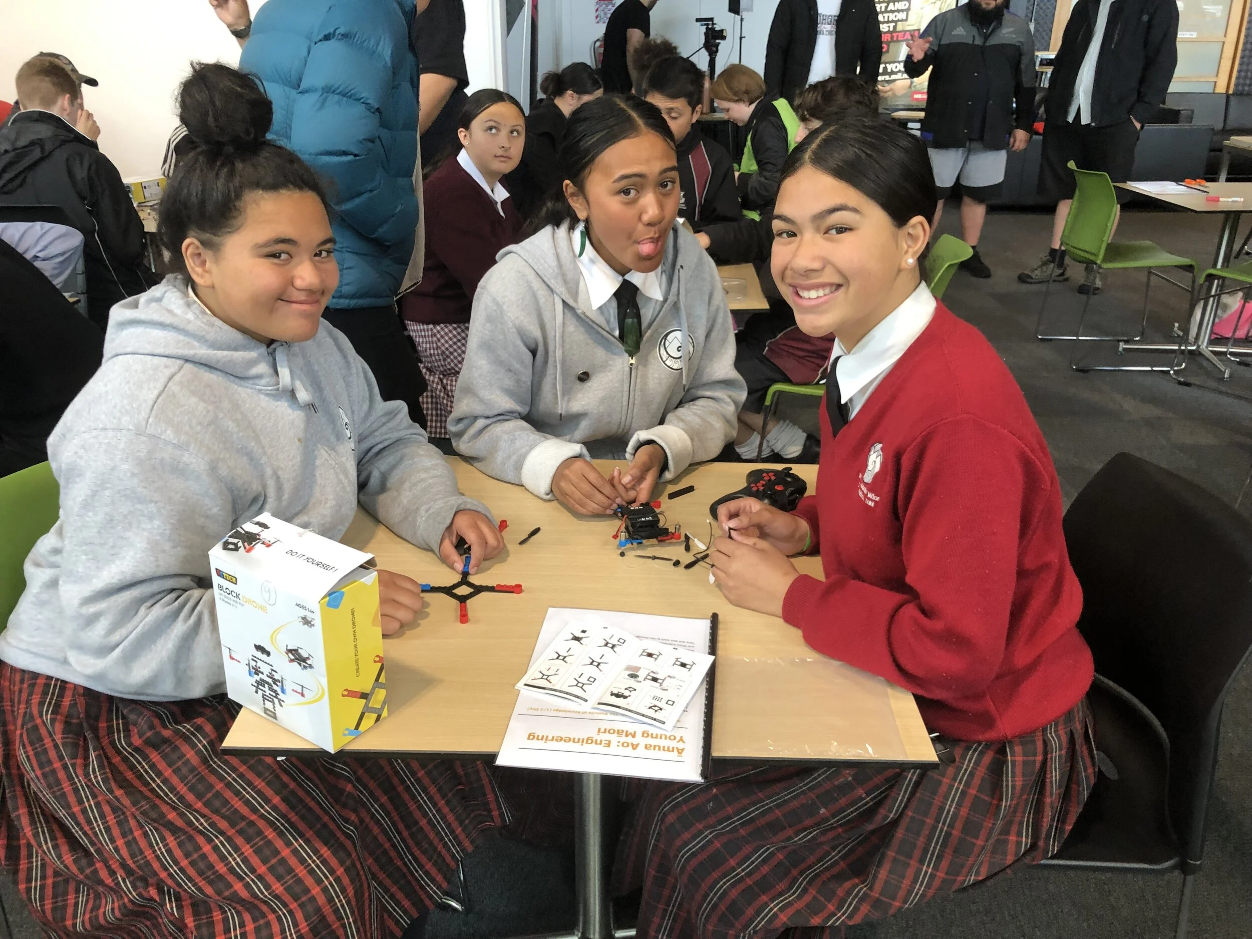 The team from Hagley Community Learning Centre, with their tīnana, ‘McKenzie’