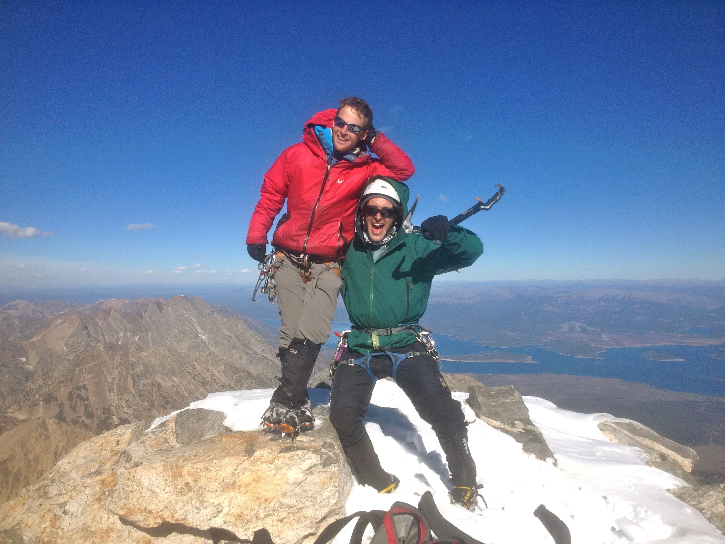 Greg Mallore & Taylor Luneau a top the Grand Teton. (Photo: Thomas Merkt)