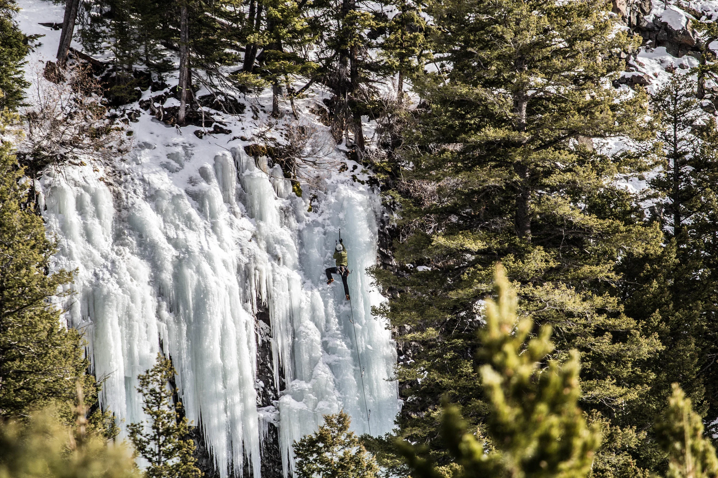  Alpha, WI4, Hyalite Canyon, MT. (Photo: John Howland)