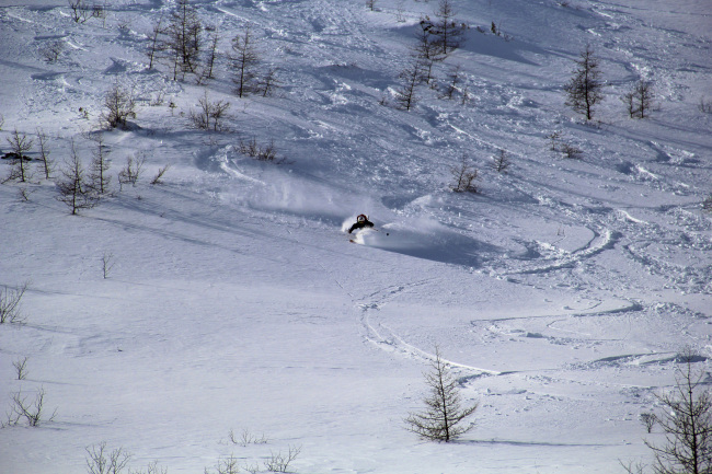 AJ Clemens is one rad ski racer. We got him on a touring set, flipped his world around and this is what happened…every run!