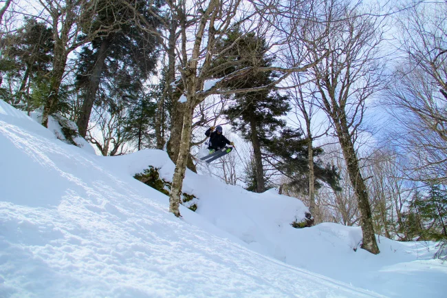 Sam Chalek sending it early on the first run.