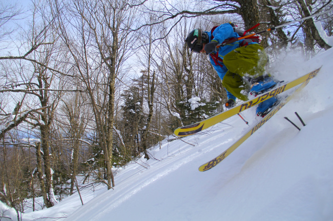 Ryan Kinner giving his 13/14 Helix a taste of some fresh.