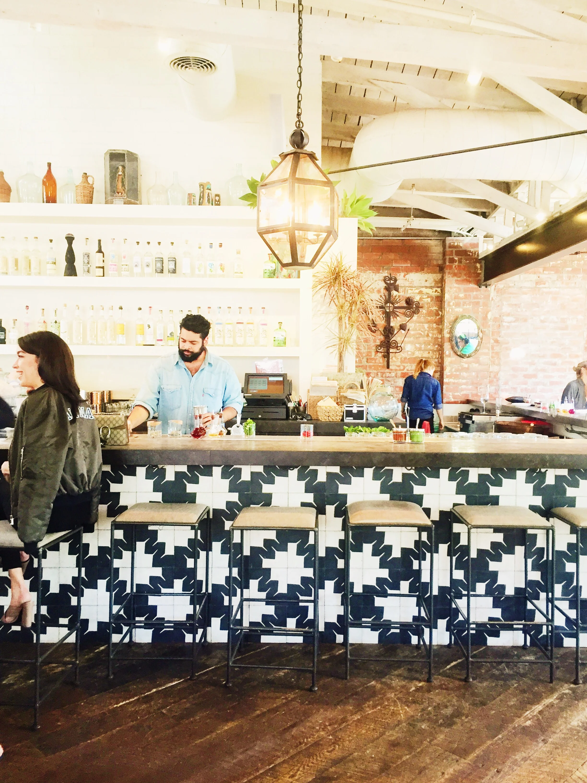 Tile game on point at Gracias Madre