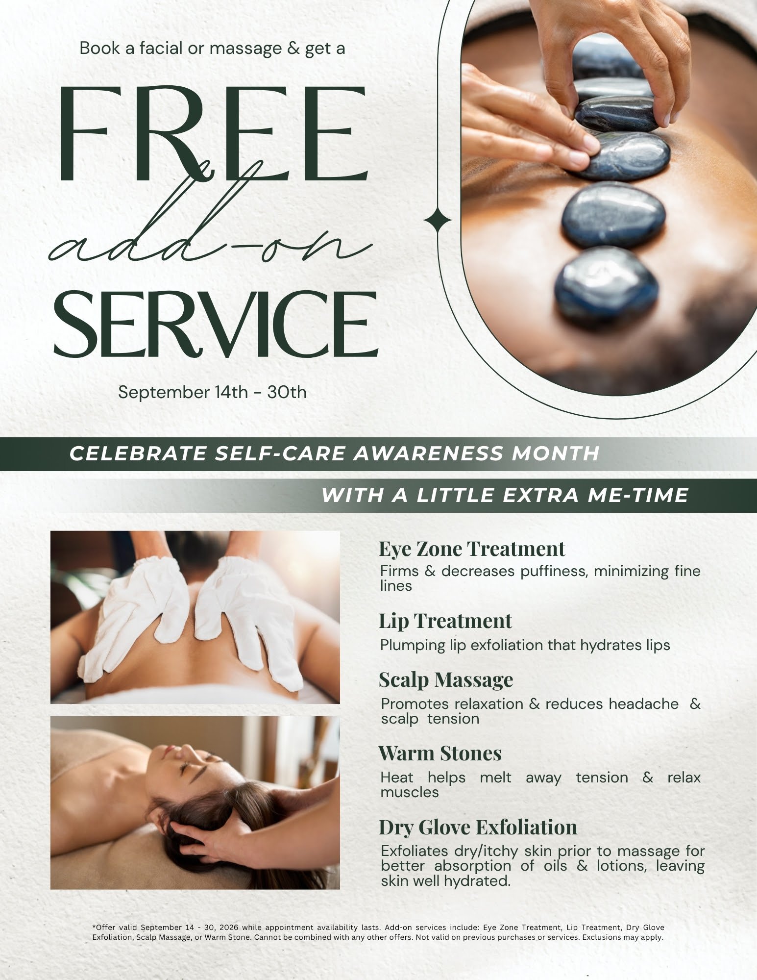 Celebrate Self-Care Awareness Month with a FREE Add-On Service