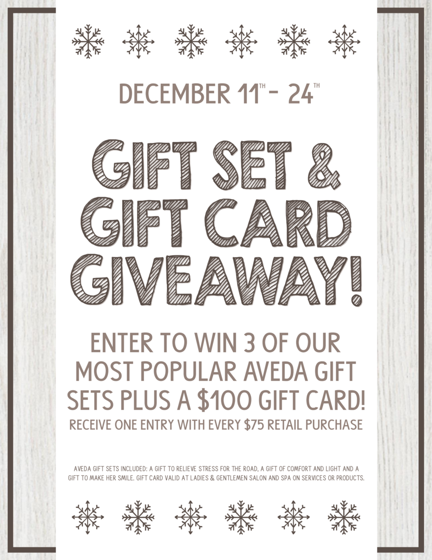 Gift Set & Gift Card Giveaway! Now through December 24th