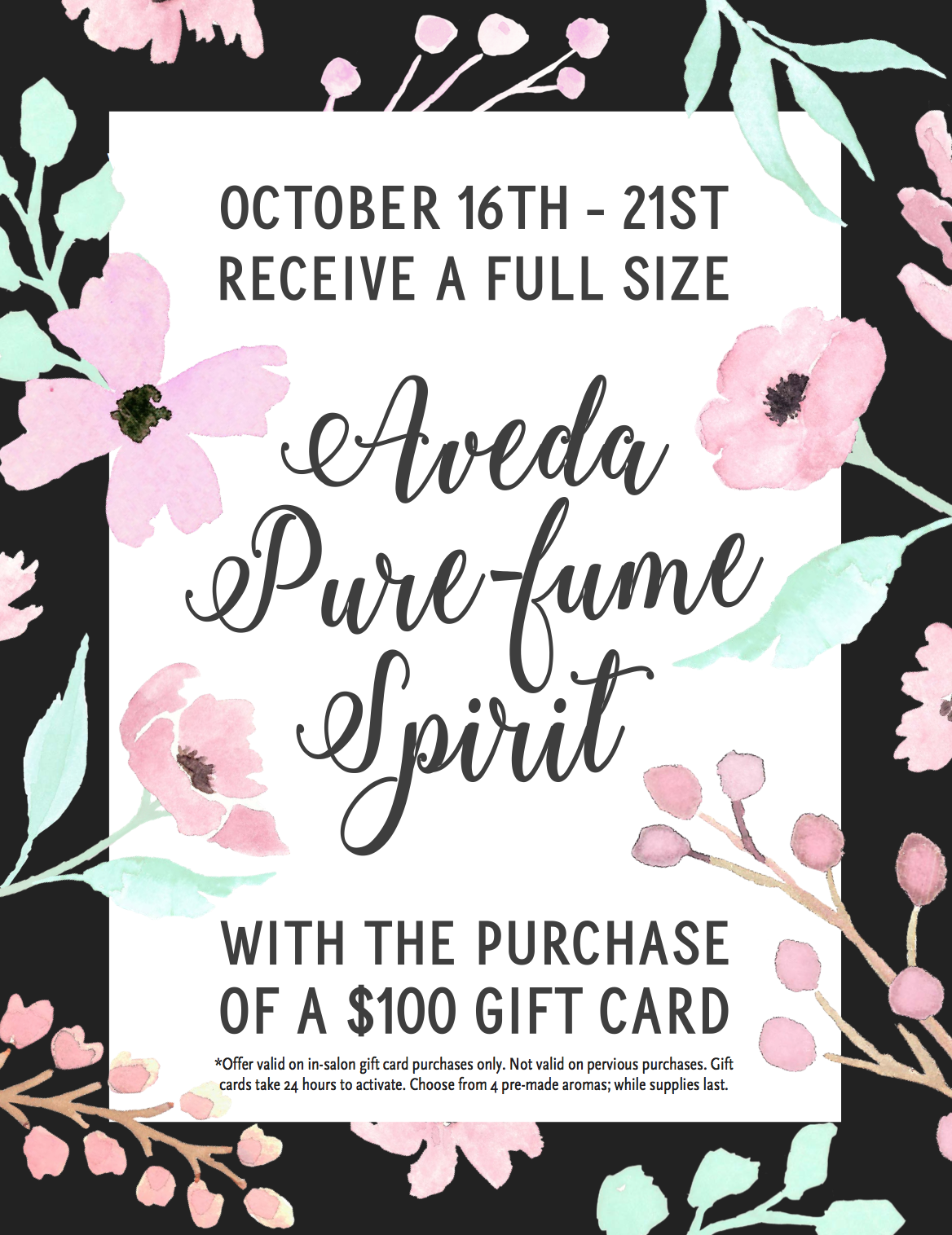 Free Aveda Pure-fume Spirit with Gift Card Purchase