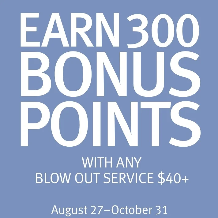 Earn 300 Bonus Points With Blow Out Service