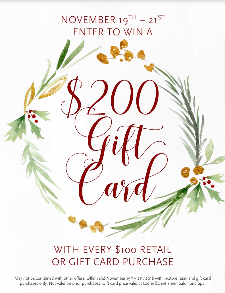 Enter to Win a $200 Gift Card – Nov 19-21