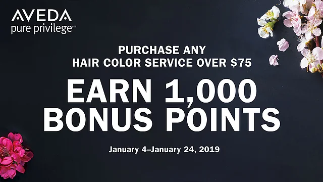 Earn 1000 Bonus Points with Hair Color Service