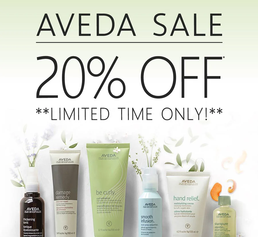 AVEDA Sale! June 6 –15, 2019