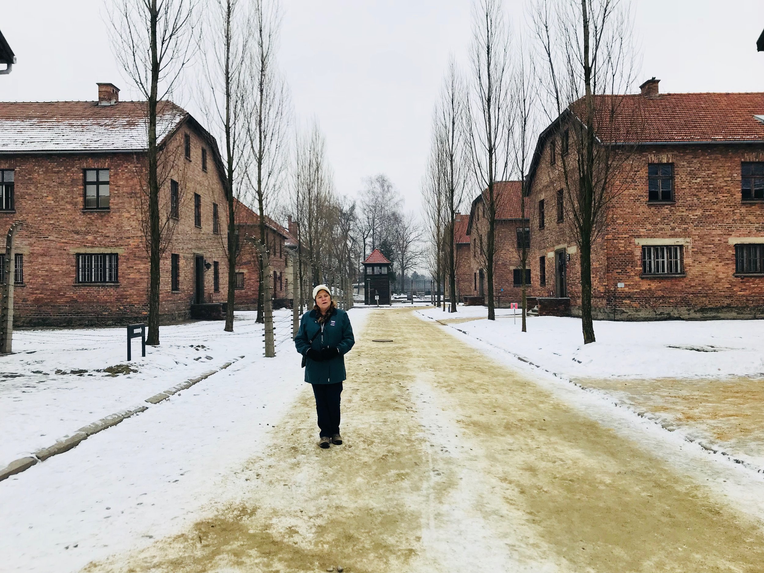 Nancy outside Auschwitz Winter.jpeg
