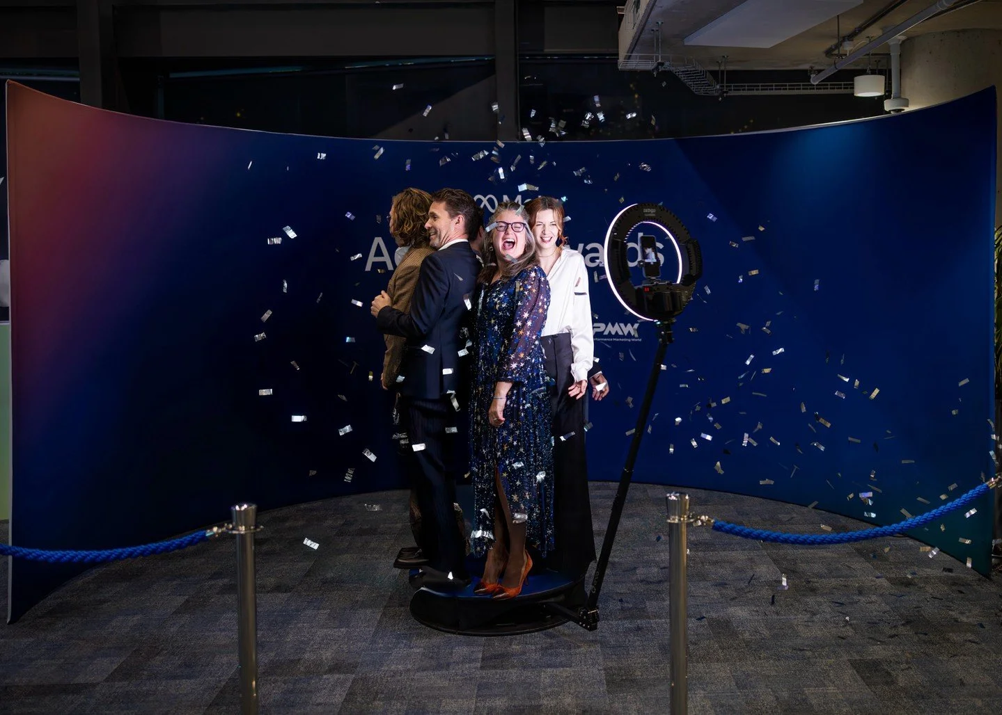 At Meta&rsquo;s Agency Awards 2025, we delivered an exclusive and immersive activation where guests celebrated using the 360 branded platform and metallic confetti, set against a curved backdrop produced just for the event at their London HQ.

#360ph