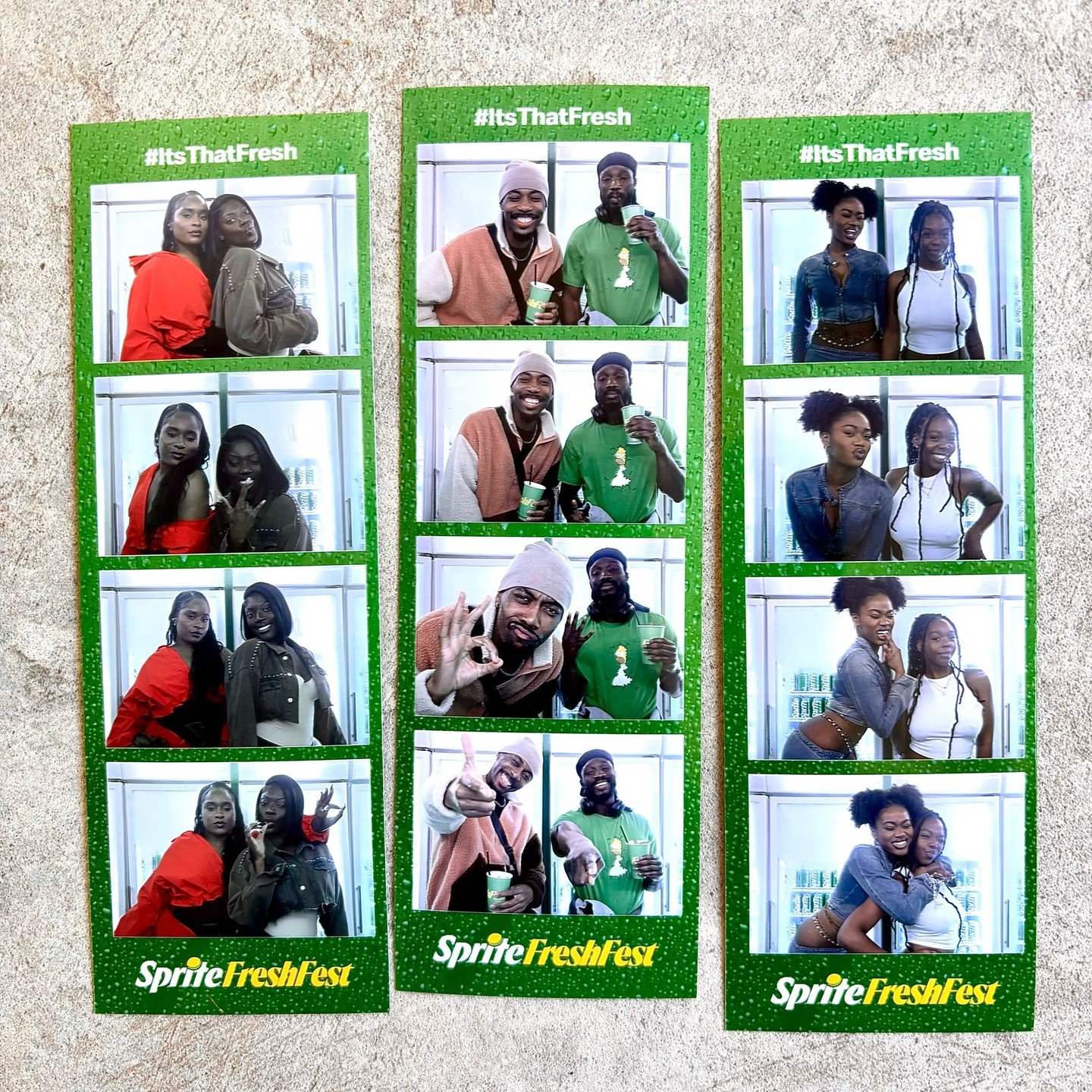 A look at the branded keepsakes from our collaboration with @sprite.

#spritefreshfest #brandactivation #photoboothhire #photobooth #compactphotobooth