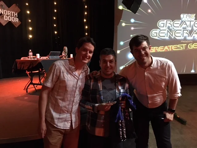 PHOTO: Geeking out, Greatest Gen style.