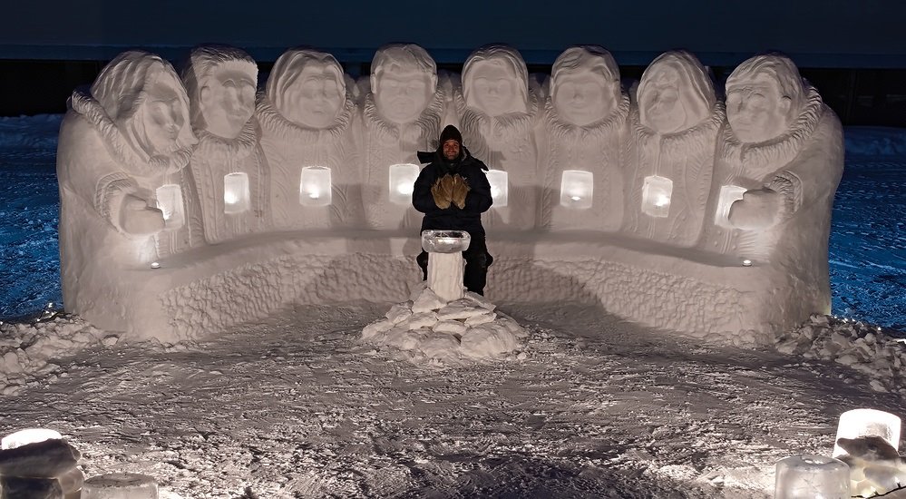 Snow Sculpture in Alaska