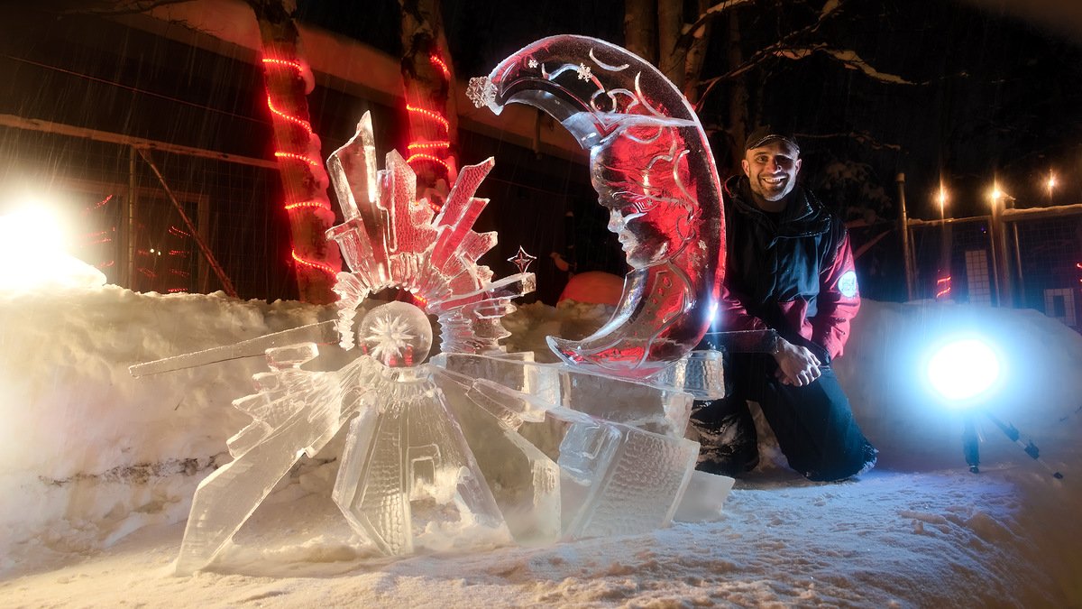 Ice Sculpture in Anchorage Alaska