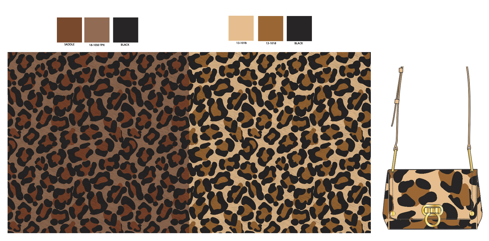 Cheetah print in two colors for Mini Crossbody Bag