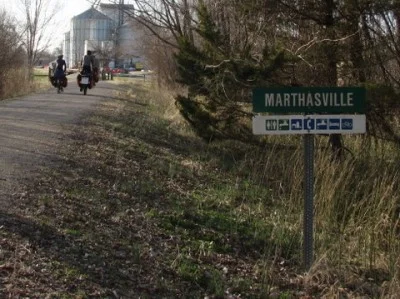 Signs tell us of what the upcoming town has to offer