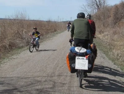We passed many families while on the Katy Trail