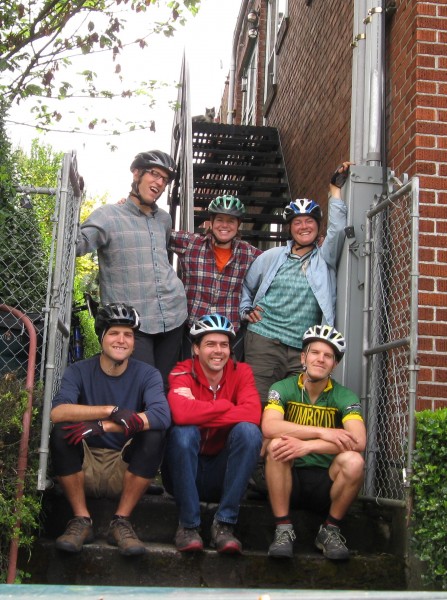Bike49 and Aaron Antrim on the back stoop