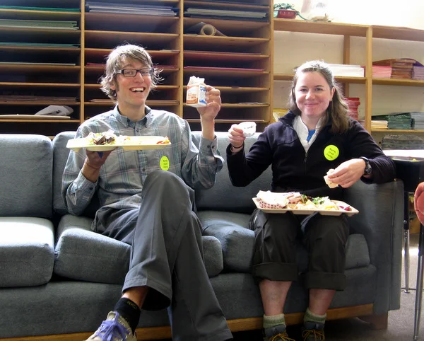 We had a cafeteria lunch and realized they offer root beer milk these days.