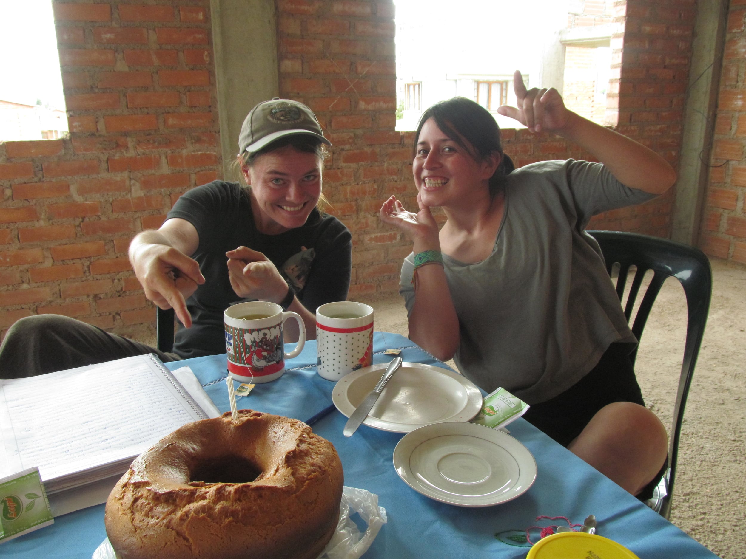 I celebrate my 28th birthday with pizza, cake, and a party. In Spanish class, my teacher Andrea, serves up an awesome birthday cake and sings Feliz Cumplianos.