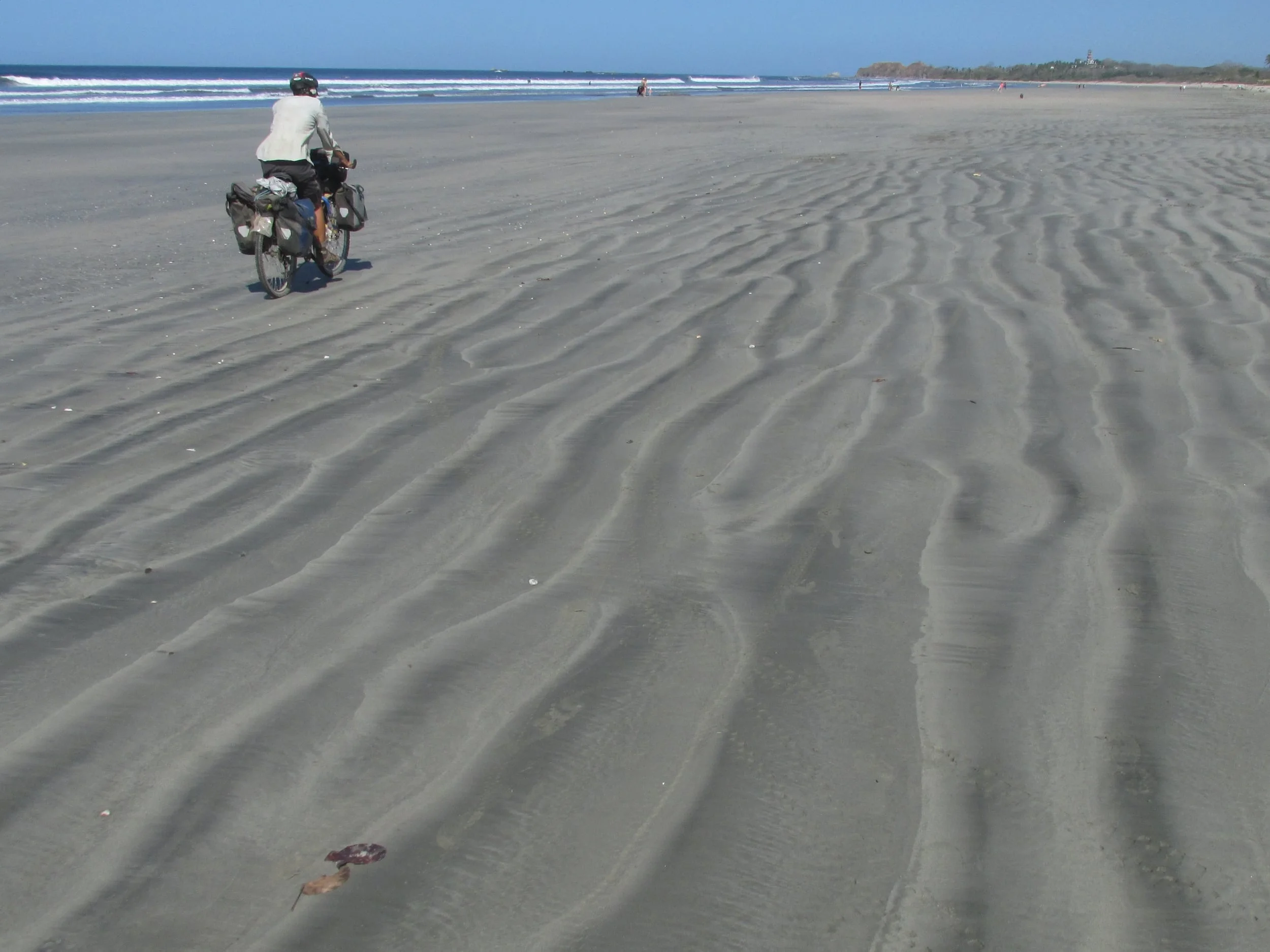 We skipped some dusty, bumpy road for a few miles on the beach. Some of my favorite miles in Costa Rica.