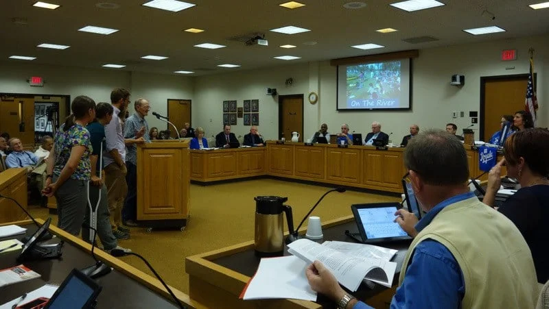 Joe managed to get us into a city council meeting and gave us a lovely introduction.