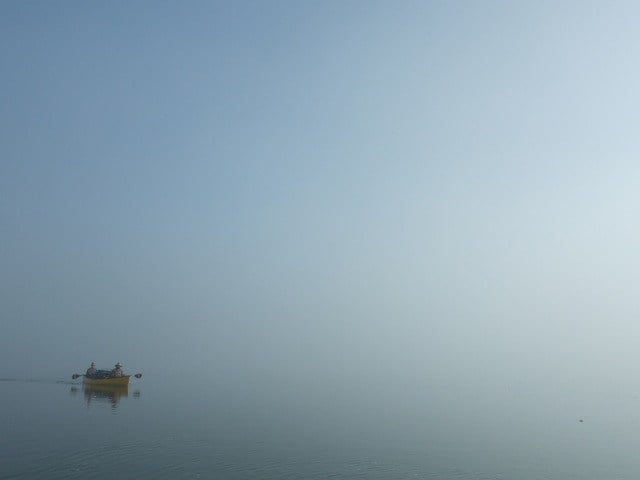 It was back to big water for Lake Sakakawea, and we didn't even get any views as smoke from the summer's wildfires filled the sky.