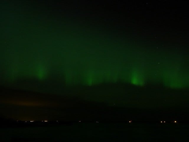 ...but treated us to this amazing evening light display.