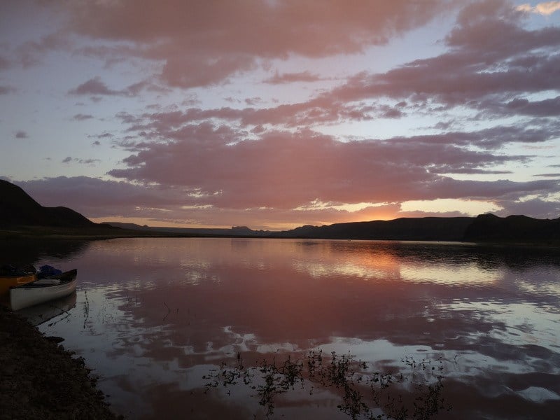 We learn a lot while paddling, including how great the sunsets are.